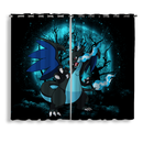 Charizard Mega X Moonlight Window Curtain
