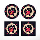 Charizard Evolution Ceramic Drink Coasters