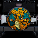 Charizard Stained Glass Car Spare Tire Cover
