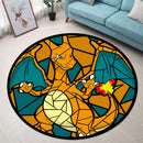 Charizard Stained Glass Round Rug