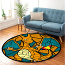 Charizard Stained Glass Round Rug