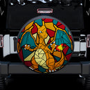 Charizard Stained Glass Car Spare Tire Cover 2