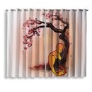 Charmander Cherry Blossom Japan Window Curtain