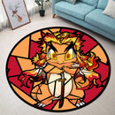 Charmander Rengoku Stained Glass Round Rug