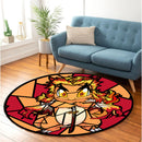 Charmander Rengoku Stained Glass Round Rug