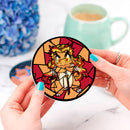 Charmander Rengoku Stained Glass Drink Coasters