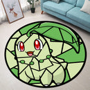 Chikorita Stained Glass Round Rug