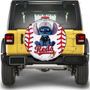 Cincinnati Reds Car Spare Tire Cover With Camera Hole