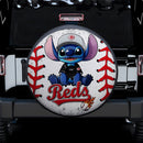 Cincinnati Reds Car Spare Tire Cover With Camera Hole