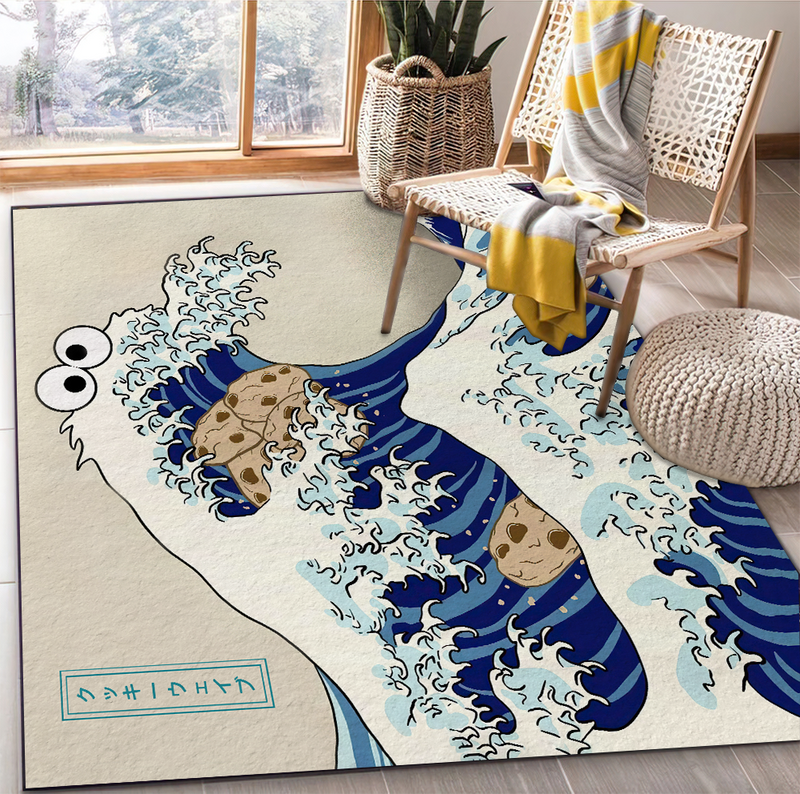 Cookie The Great Wave Carpet Rug Home Room Decor