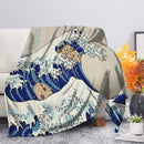 Cookie The Great Wave Premium Blanket
