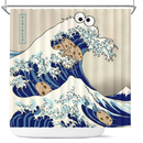 Cookie The Great Wave Shower Curtain
