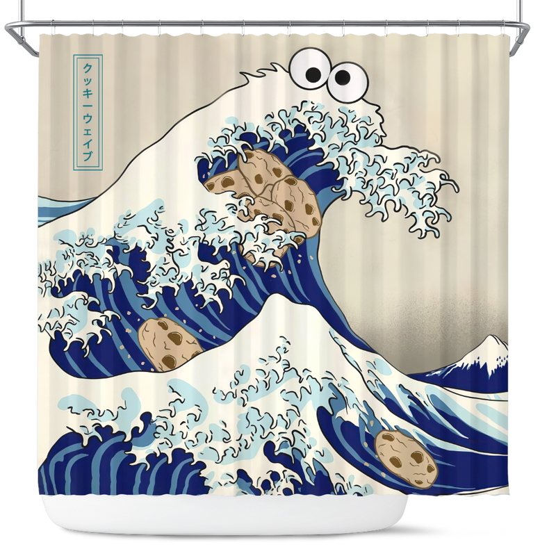 Cookie The Great Wave Shower Curtain