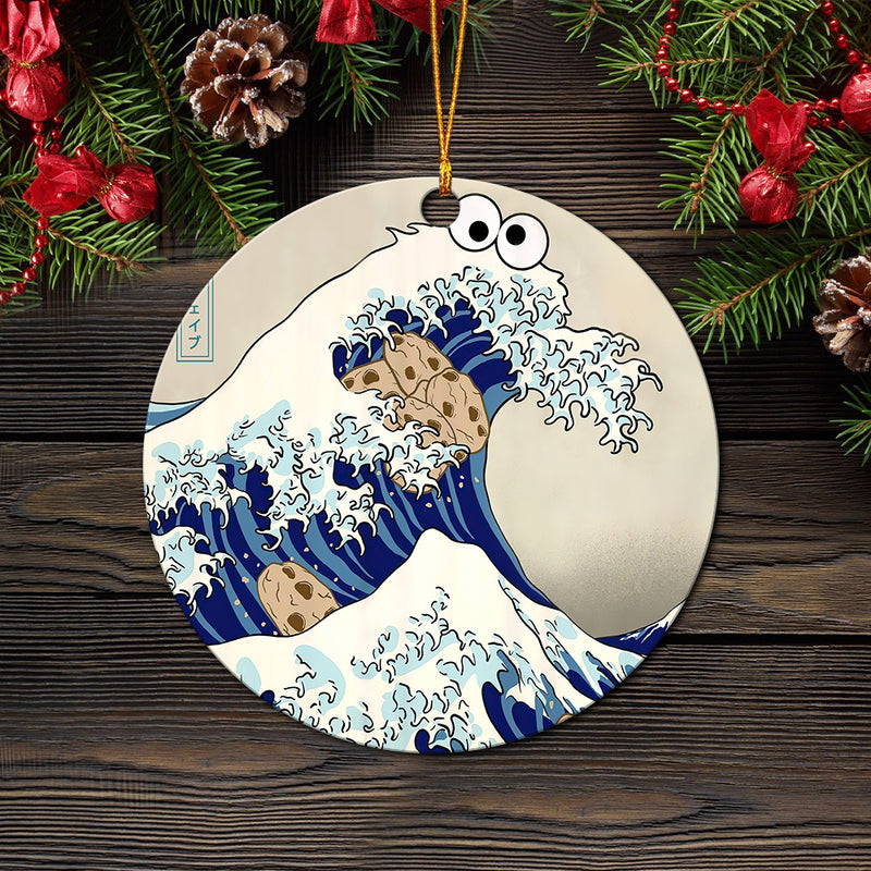 Cookie The Great Wave Mica Ornament Perfect Gift For Holiday