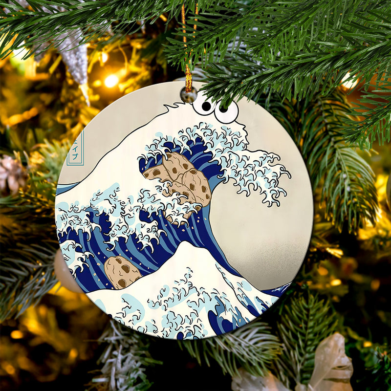 Cookie The Great Wave Mica Ornament Perfect Gift For Holiday