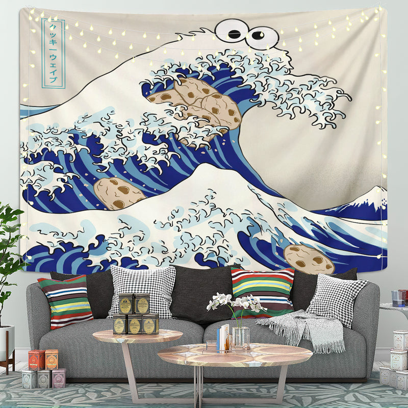 Cookie The Great Wave Tapestry Room Decor