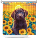 Create A Picture Of A Rainbow Colored Cute Puppy Shower Curtain