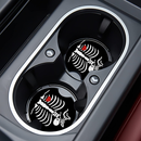 Cute Heart Skull Mom And Baby Car Coasters Auto Cup Holder