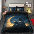 Darth Vader Reading On A Crescent Moon Bedding Set