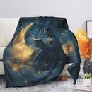 Darth Vader Reading On A Crescent Moon Premium Blanket
