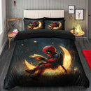 Deadpool Reading On A Crescent Moon Bedding Set