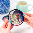 Deadpool Unicorn Love You To The Moon Galaxy Ceramic Drink Coasters