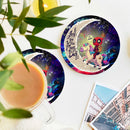 Deadpool Unicorn Love You To The Moon Galaxy Ceramic Drink Coasters