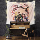 Demon Slayer Kimetsu No Yaiba Anime Cherry Blossom Tapestry Room Decor