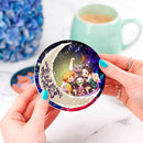 Demond Slayer Team Love You To The Moon Galaxy Ceramic Drink Coasters