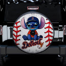 Detroit Tigers Car Spare Tire Cover With Camera Hole