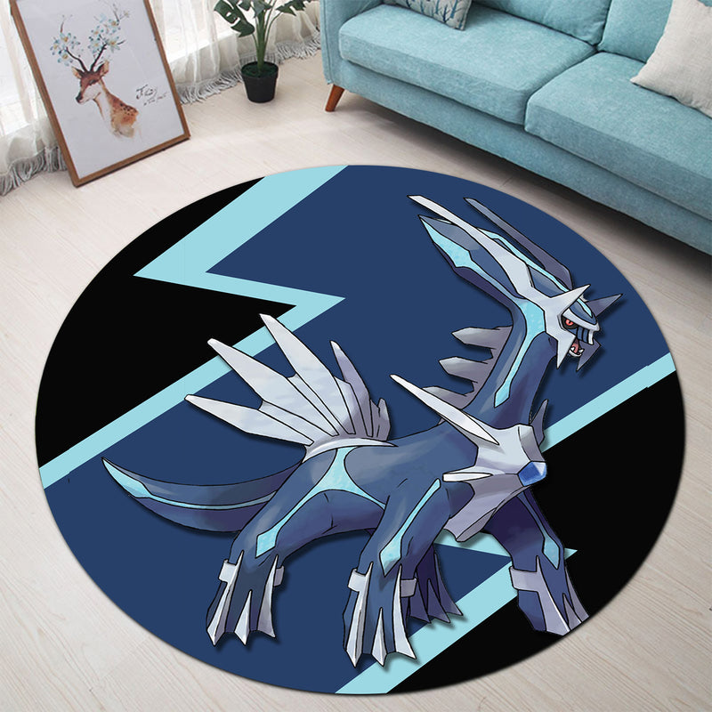 Dialga Pokemon Round Carpet Rug Bedroom Livingroom Home Decor
