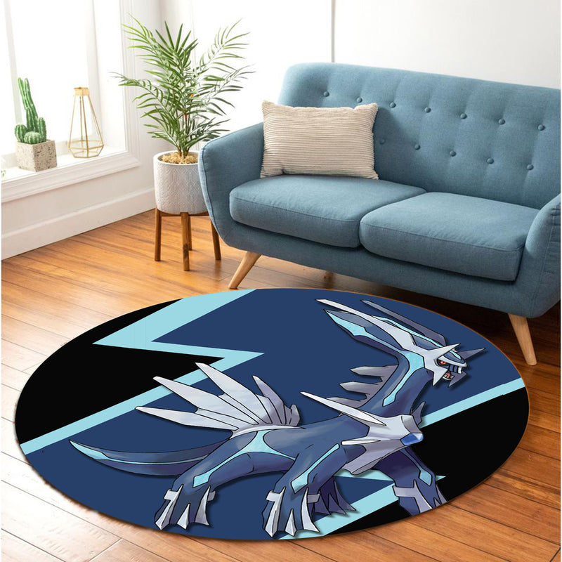 Dialga Pokemon Round Carpet Rug Bedroom Livingroom Home Decor