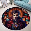 Doctor Strange Stained Glass Round Rug