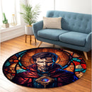 Doctor Strange Stained Glass Round Rug