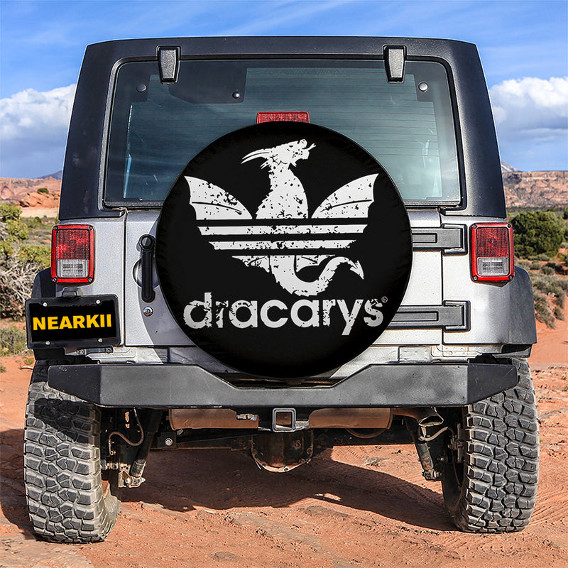 House of the Dragon Dracarys White Car Spare Tire Cover