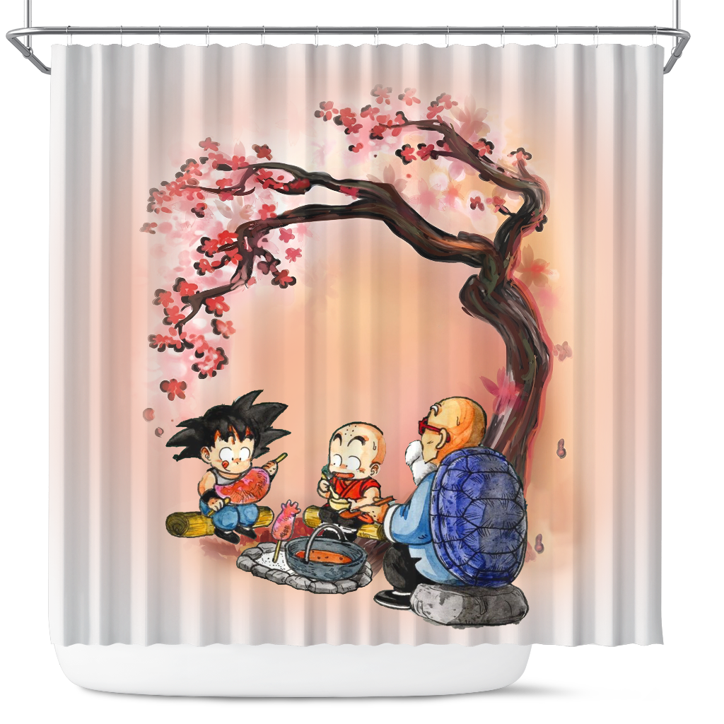 Dragon Ball Goku Krillin Master Roshi Anime Funny Cherry Blossom Japan