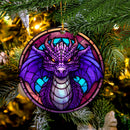 Dragon Stained Glass Mica Ornament Perfect Gift For Holiday
