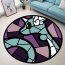 Dragonair Stained Glass Round Rug