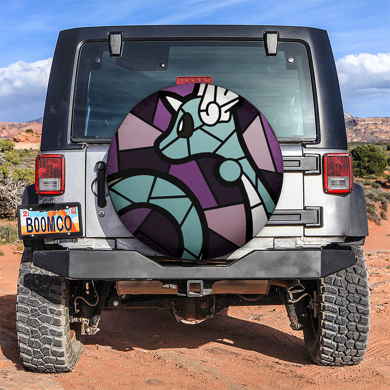 Dragonair Stained Glass Car Spare Tire Cover