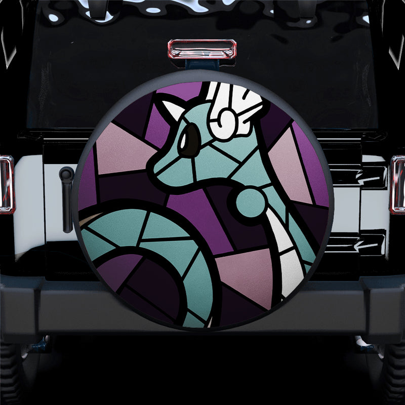 Dragonair Stained Glass Car Spare Tire Cover