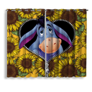 Eeyore Sunflower Zipper Window Curtain