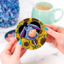 Eeyore Sunflower Zipper Ceramic Drink Coasters