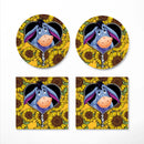 Eeyore Sunflower Zipper Ceramic Drink Coasters