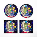 Eeyore Winnie The Pooh Love You To The Moon Galaxy Ceramic Drink Coasters
