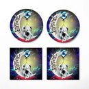 Elephant Love You To The Moon Galaxy Ceramic Drink Coasters