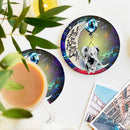 Elephant Love You To The Moon Galaxy Ceramic Drink Coasters