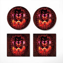 Eren Attack On Titans Founding Titan Break Wall Anime Ceramic Drink Coasters