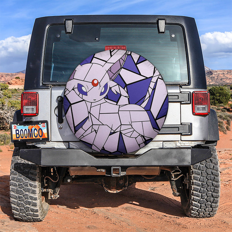 Espeon Pokemon Eevee Evolution Stained Glass Car Spare Tire Covers Gift For Campers