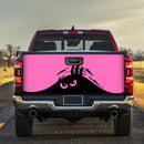 Evil Monster Peeping Peek A Boo Funny Pink Truck Tailgate Decal Sticker