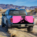 Evil Monster Peeping Peek A Boo Funny Pink Truck Tailgate Decal Sticker